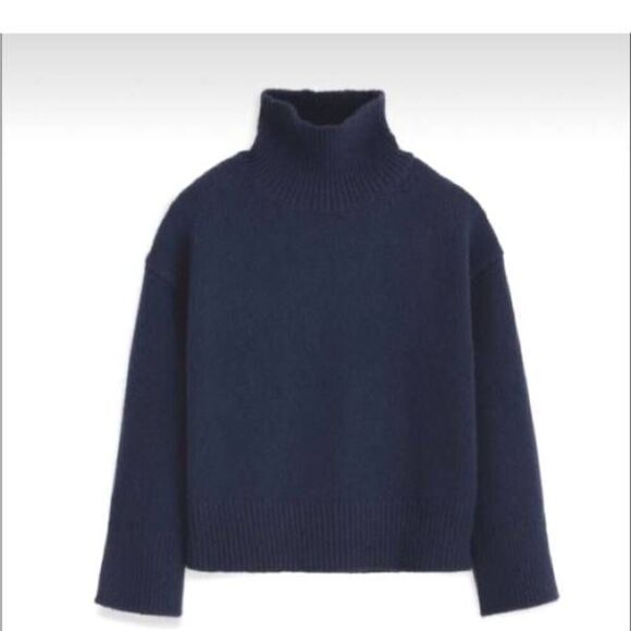 Alex Mill Navy Betty wool blend turtleneck Sweater Sz  XS - Picture 1 of 6